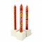 Set of 3 Tall Hand Painted Candles Decorative Taper Candles Gift Boxed